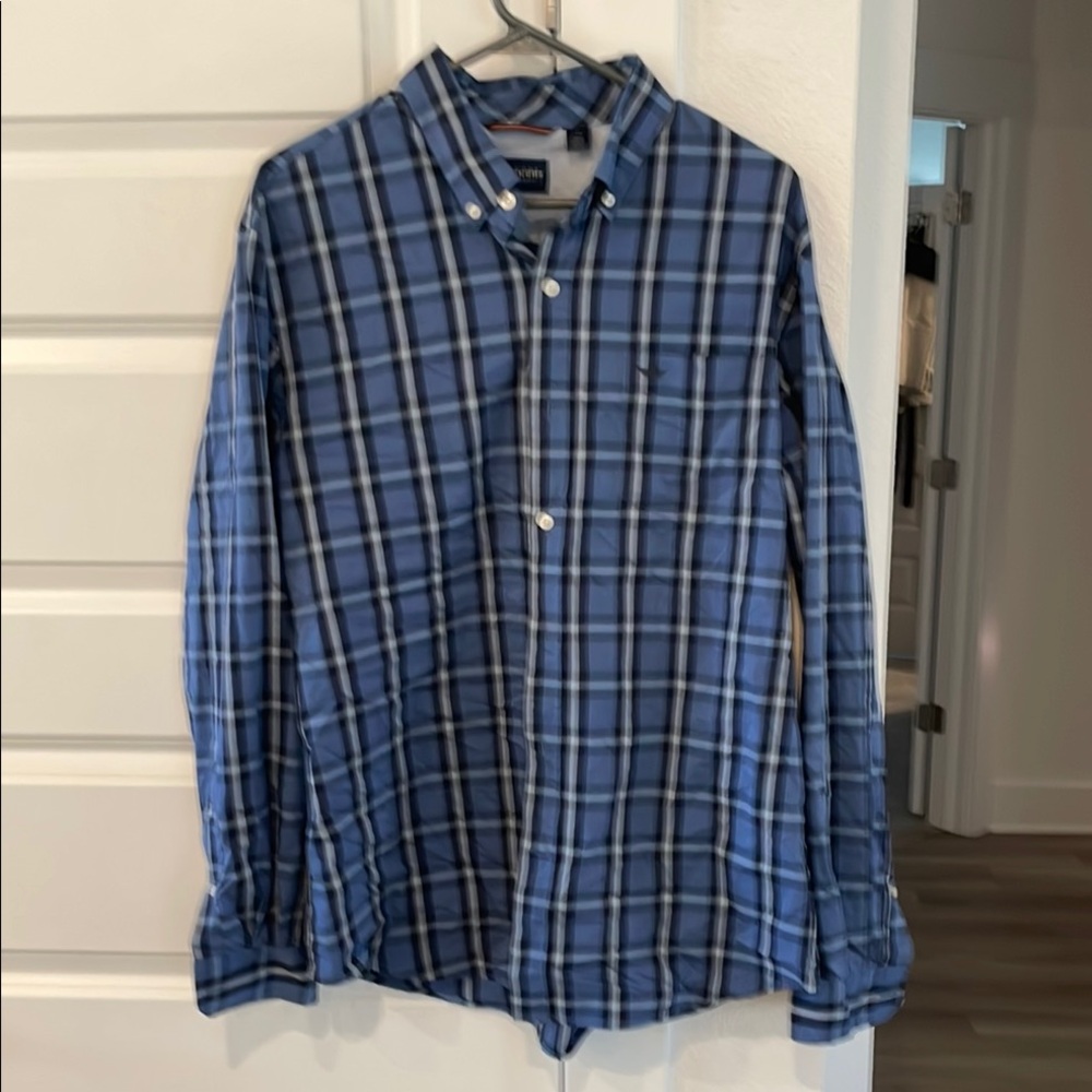 Dockers Blue Casual Button Down Shirt